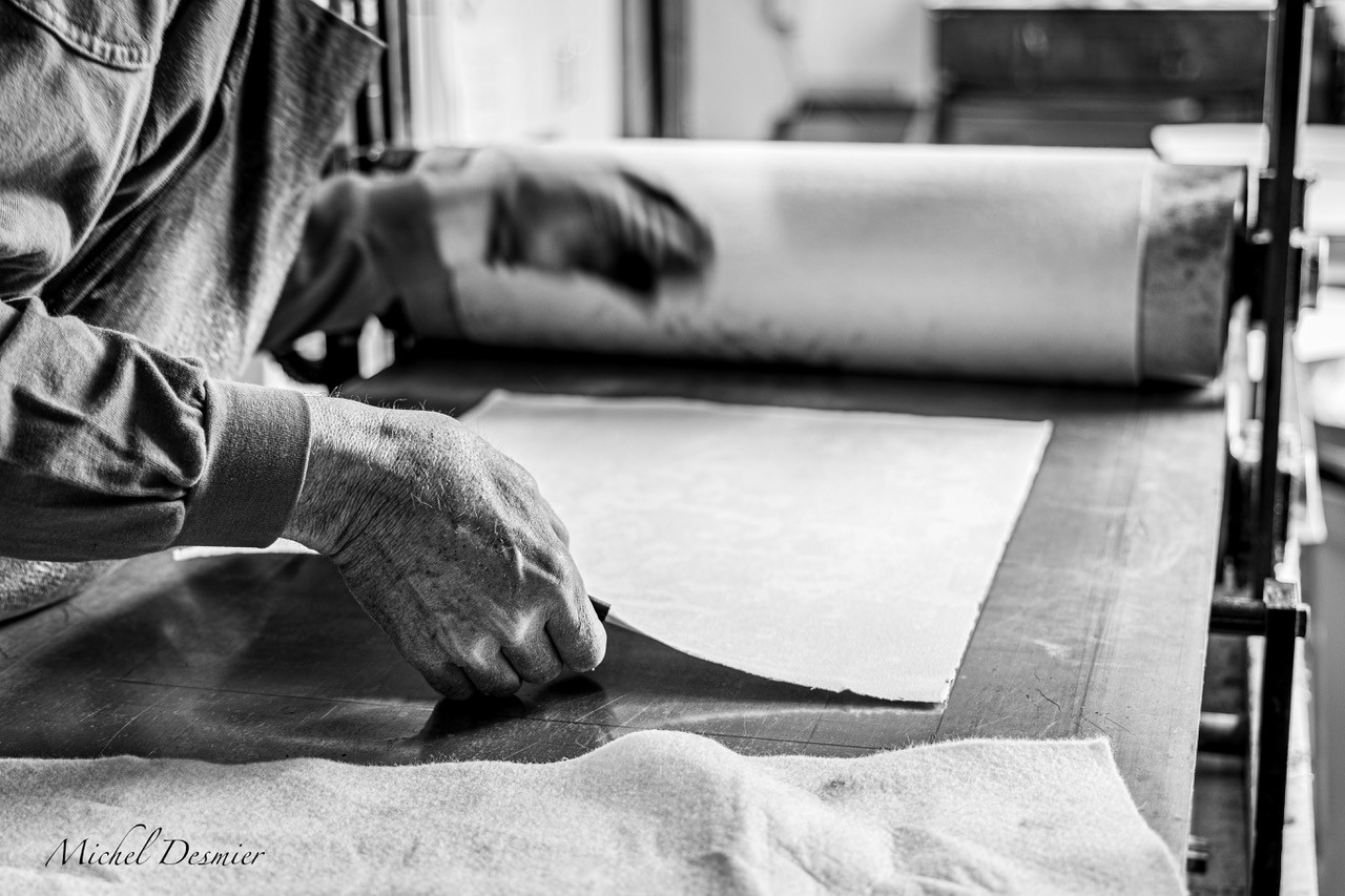 Albert Woda dans son atelier. Photo A. Woda